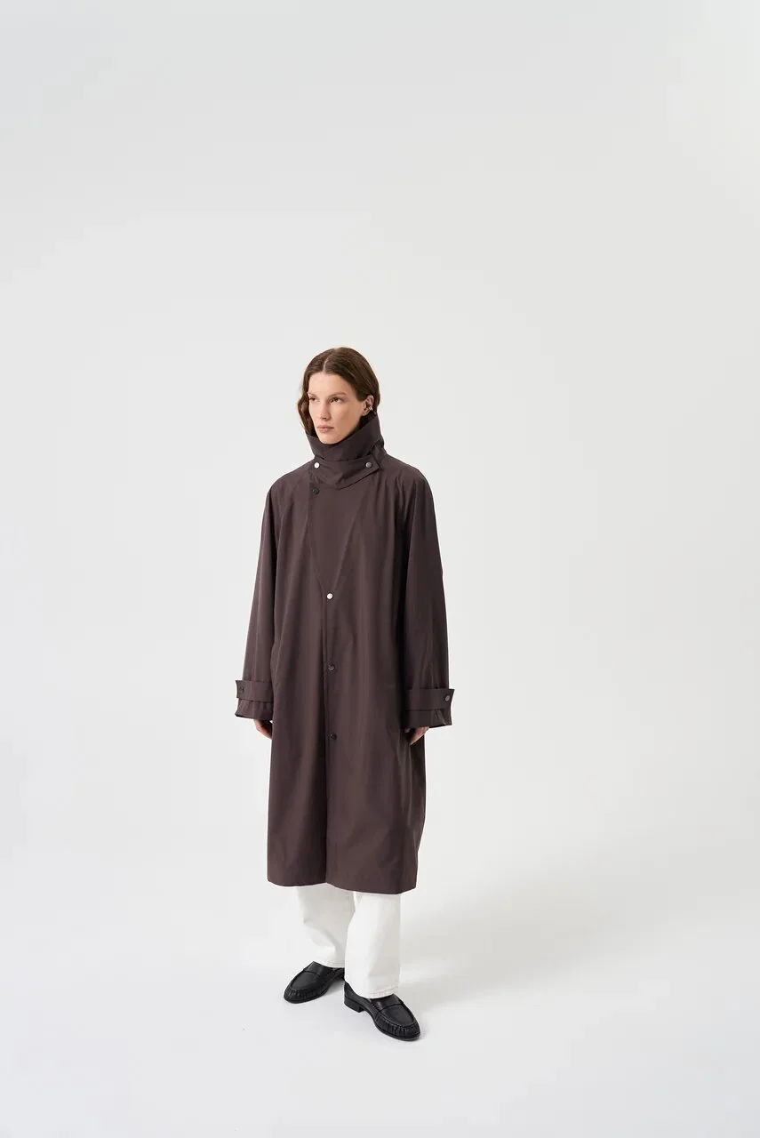 Плащ с рукавом реглан из ткани Storm System® Loro Piana — фотография 6